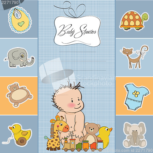 Image of baby boy shower card