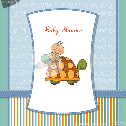 Image of funny baby boy announcement card