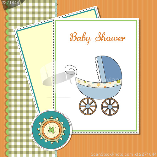 Image of baby card with pram