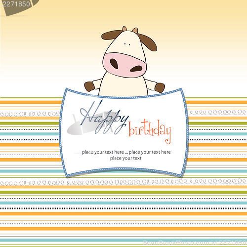 Image of fun greeting card with cow
