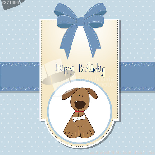 Image of birthday card with dog