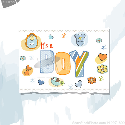 Image of baby boy shower card