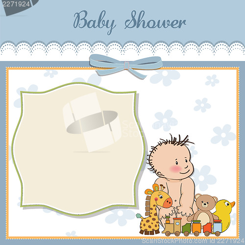 Image of baby boy shower card