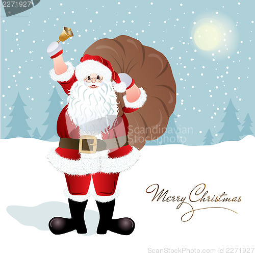 Image of Santa Claus, greeting card design