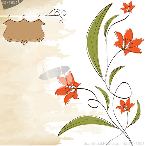 Image of romantic flowers background