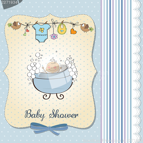 Image of baby boy shower card