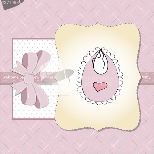 Image of new baby girl announcement card