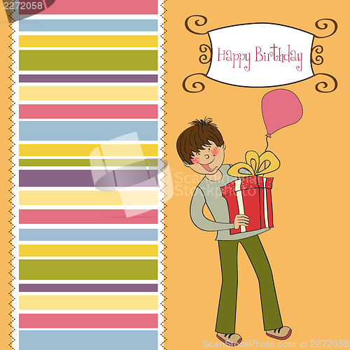 Image of birthday card with boy