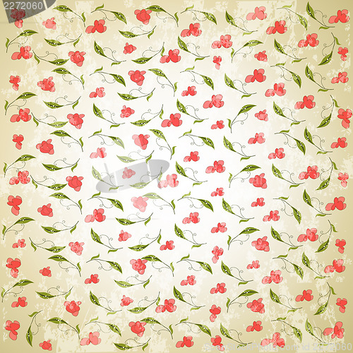 Image of vintage vector floral background