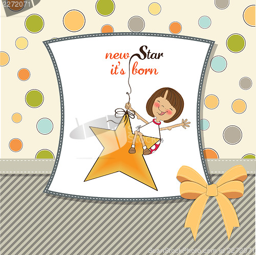 Image of new star it's born.welcome baby card