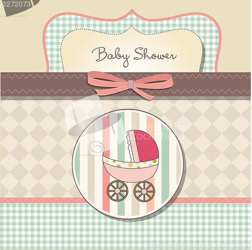 Image of baby girl announcement card