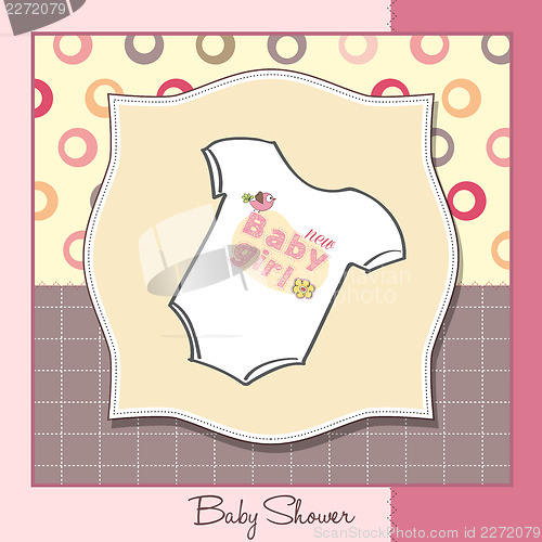 Image of baby girl announcement card