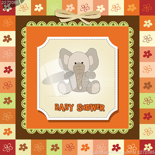 Image of romantic baby announcement card