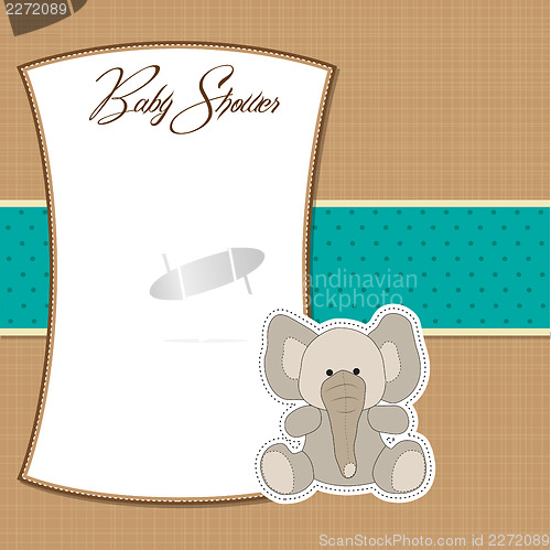 Image of romantic baby announcement card