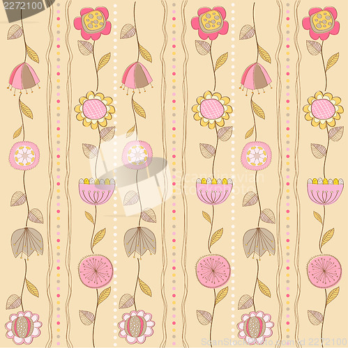 Image of seamless pattern background with flowers