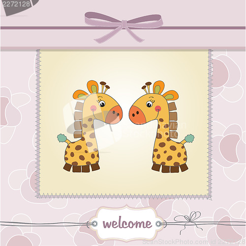 Image of delicate baby boy shower card