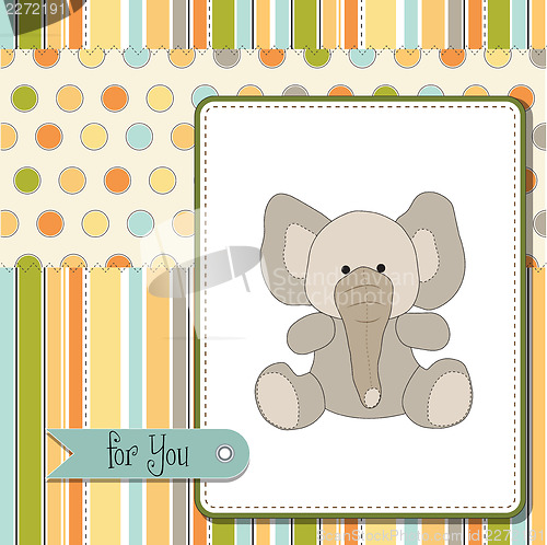 Image of delicate greeting card with elephant