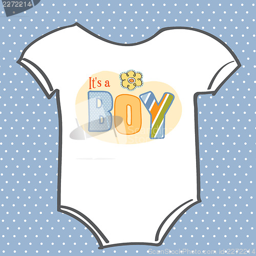 Image of baby boy announcement card