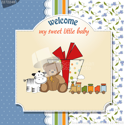 Image of birthday greeting card with presents