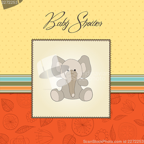 Image of romantic baby announcement card
