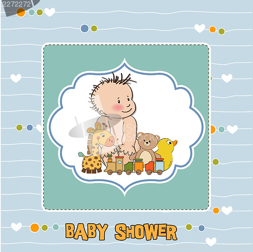 Image of baby boy shower card