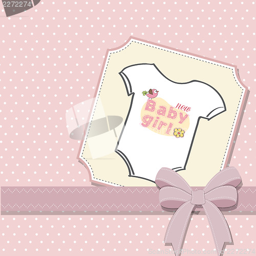 Image of baby girl announcement card