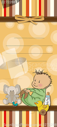 Image of funny baby shower cartoon card