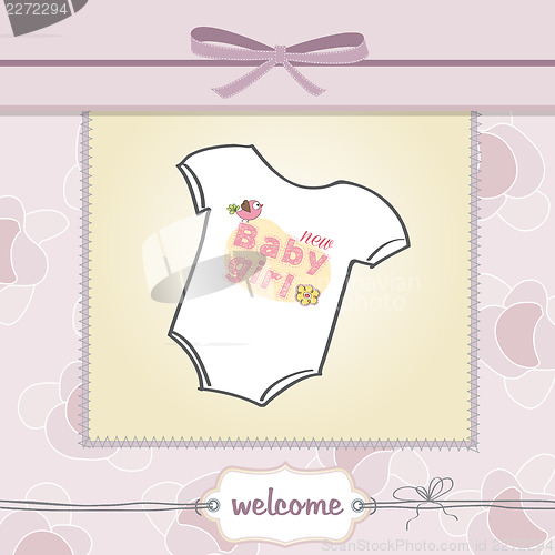 Image of baby girl announcement card