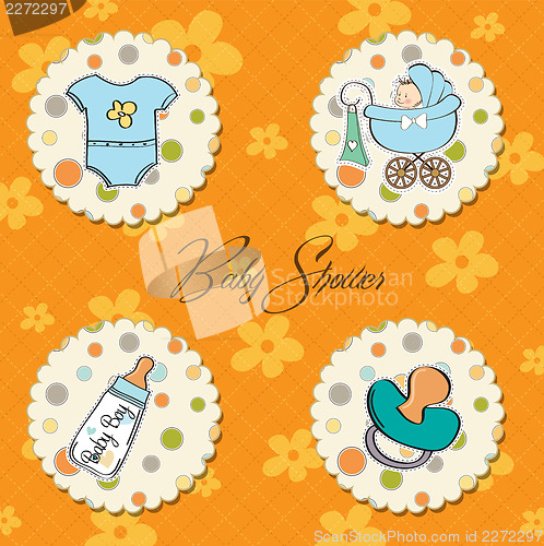 Image of cartoon baby boy items collection
