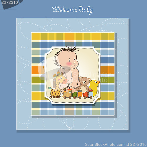 Image of baby boy shower card