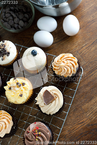 Image of Gourmet Cupcakes and Ingredients