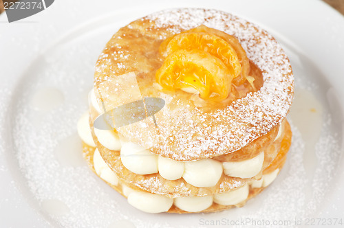 Image of millefeuille with tangerine