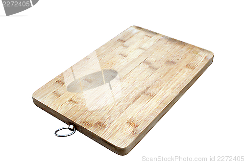 Image of isolated bamboo cutting board