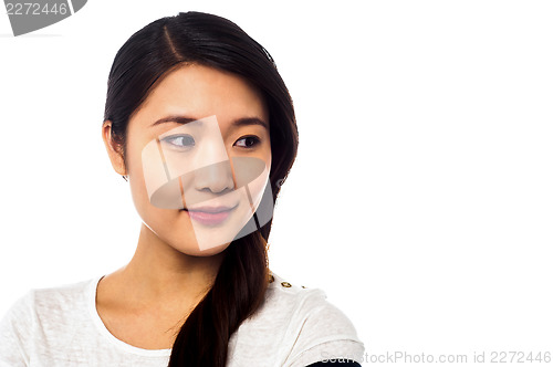 Image of Beautiful asian model looking away