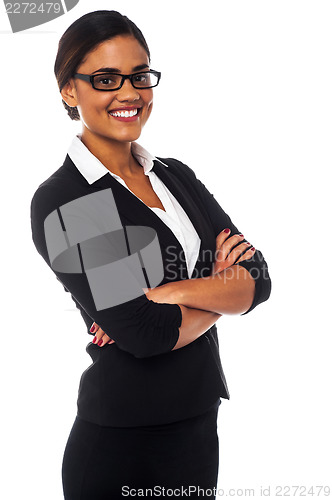 Image of Confident mixed latin corporate female manager