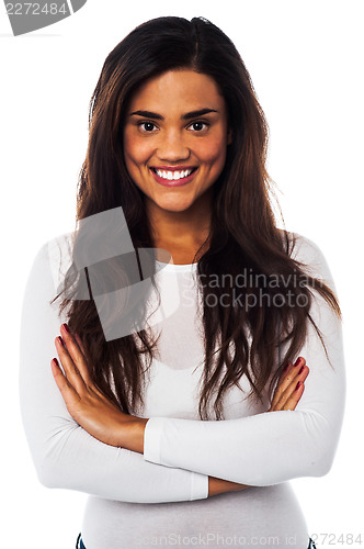 Image of Attractive african american woman posing