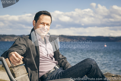 Image of man having a rest