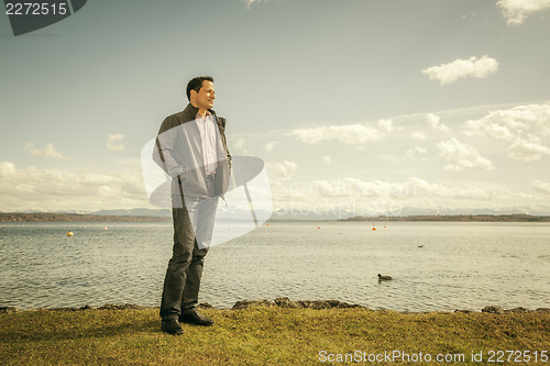 Image of man autumn