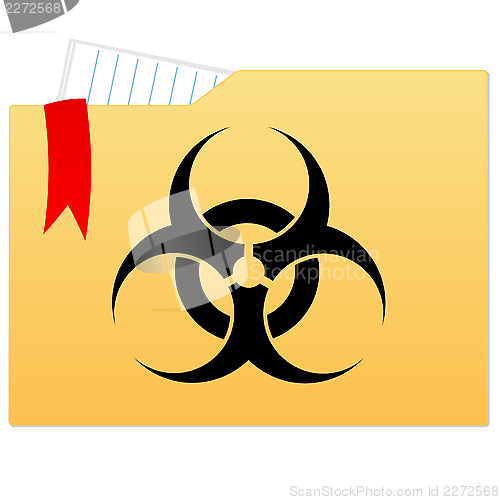 Image of File folder with bio hazard sign