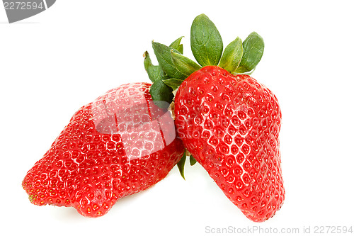 Image of fresh strawberry isolated on white