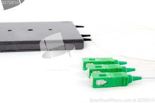 Image of fiber optic coupler with SC connectors