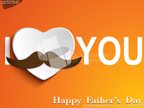 Image of Happy Father Day Mustache Love