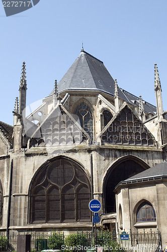 Image of Church Eglise of Saint Severin in Latin Quarter Paris France his