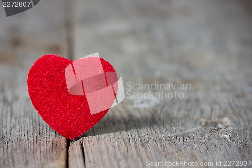 Image of Heart on the old wooden floor
