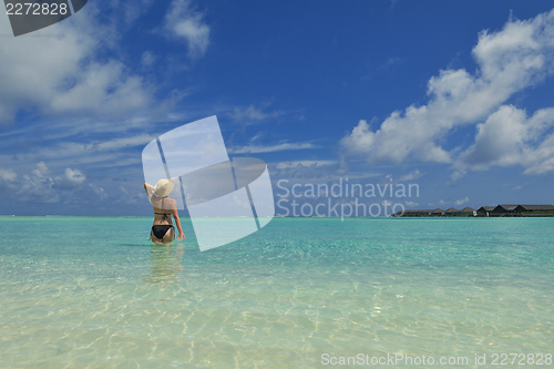 Image of happy woman at summer