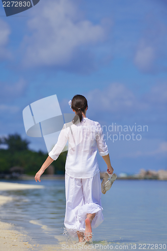 Image of happy woman at summer