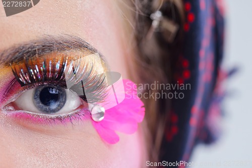 Image of Beautiful Woman with  Luxury Makeup