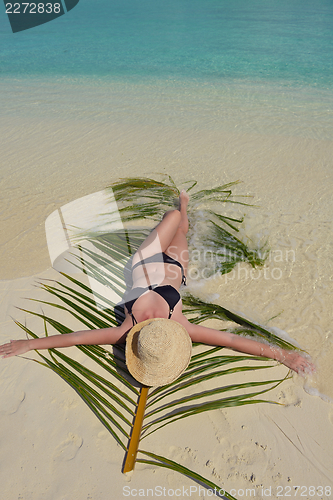 Image of happy woman at summer