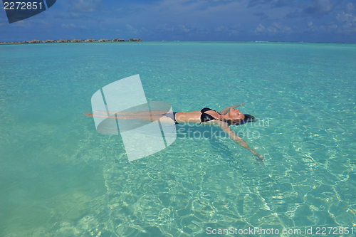 Image of happy woman at summer