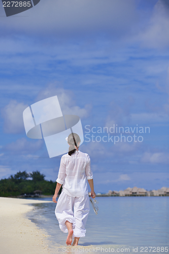 Image of happy woman at summer